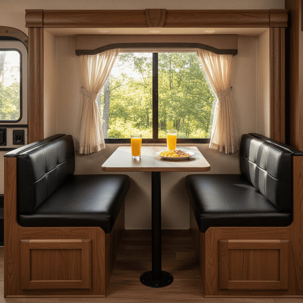 RecPro 42" Dinette Booth Set with Table and Leg